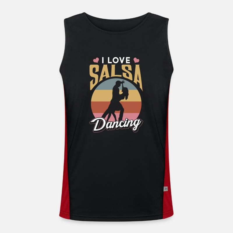 J’aime la danse salsa Hobby Dancer Dance Débardeur respirant contrasté Homme 