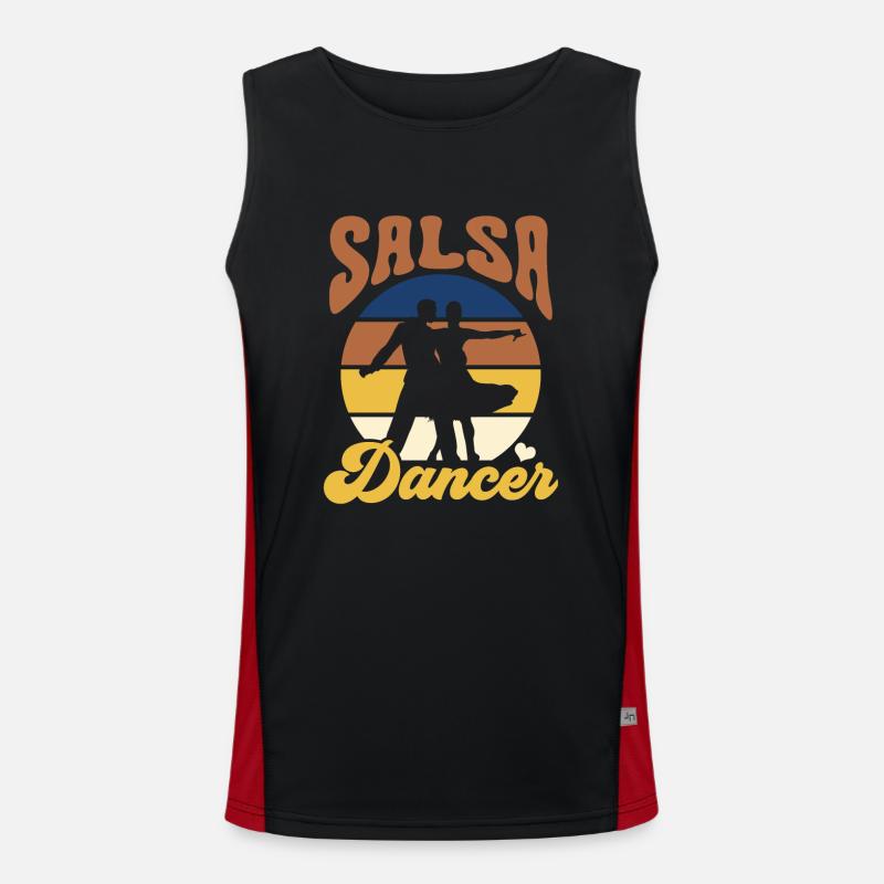 Salsa Dancer Dancing Hobby Dance Men's Functional Contrast Tank Top 