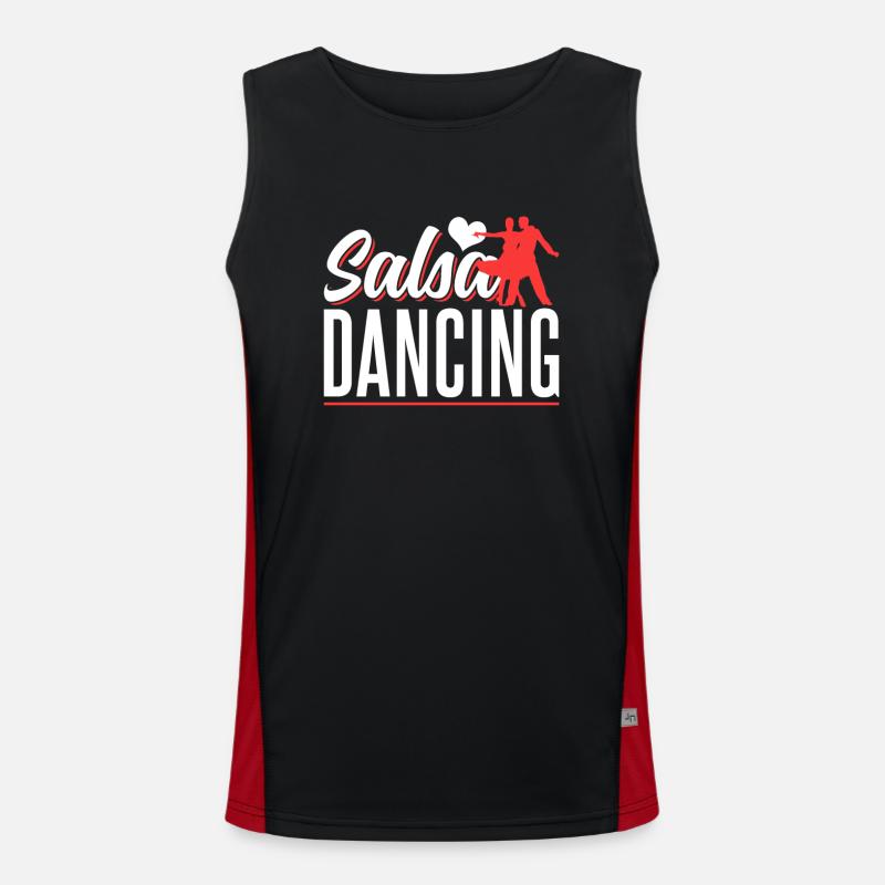 Salsa Tanzen Tänzer Tanz Hobby Funktionelles Kontrast-Tank Top für Männer 