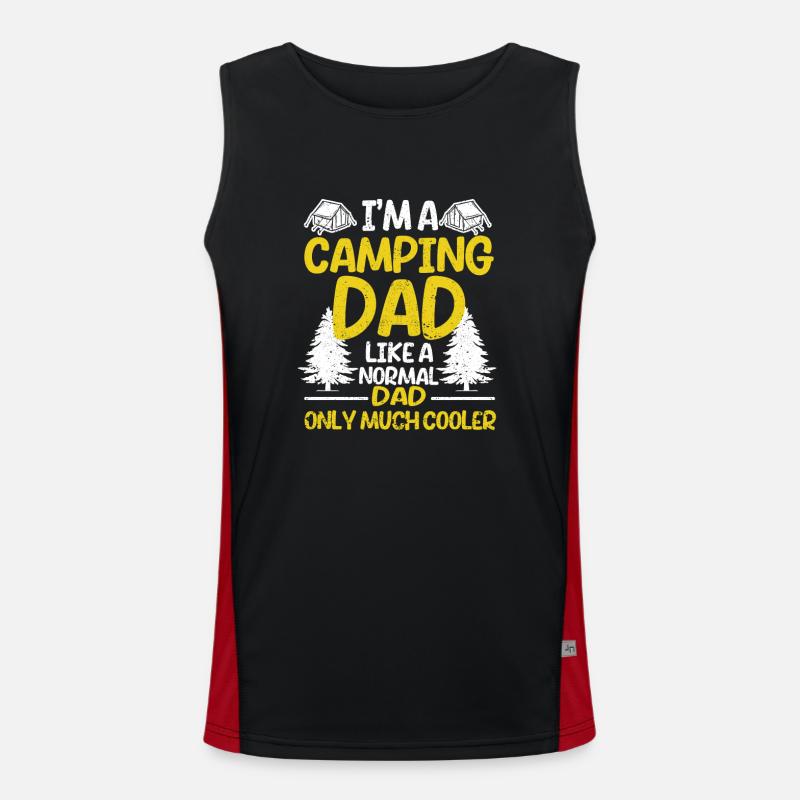 Ich bin ein Camping Dad wie ein normaler Daddy Funktionelles Kontrast-Tank Top für Männer 