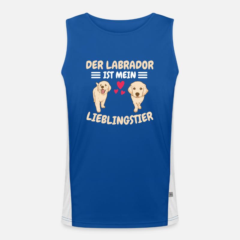 Hunde Lieblingstier Geschenk Lustiges Labrador Funktionelles Kontrast-Tank Top für Männer 