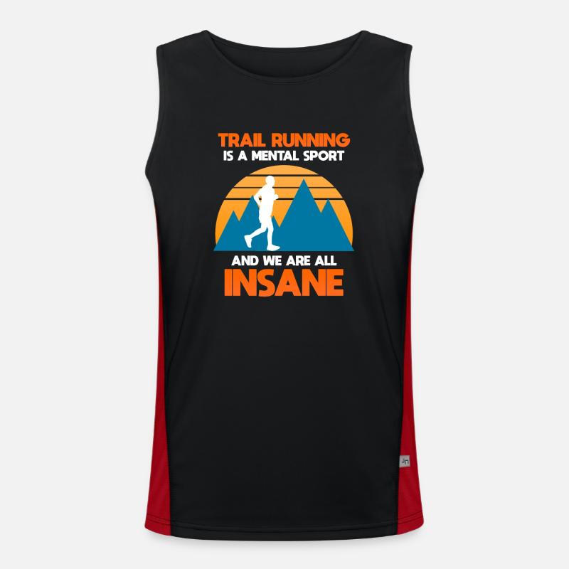 Trail Runner Running Joggen Jogger I Geschenk Funktionelles Kontrast-Tank Top für Männer 