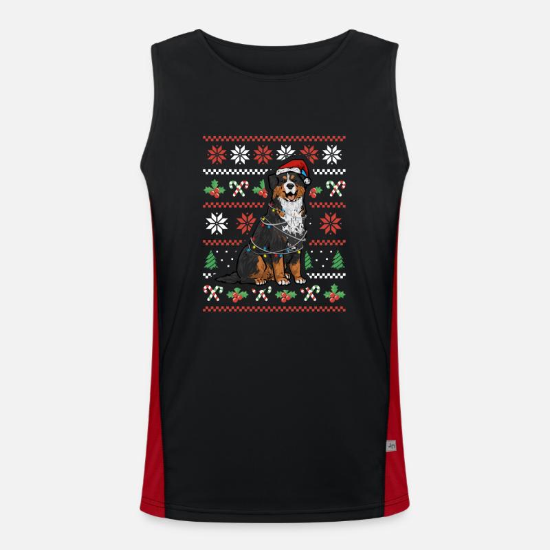 Berner Sennenhund Funktionelles Kontrast-Tank Top für Männer 