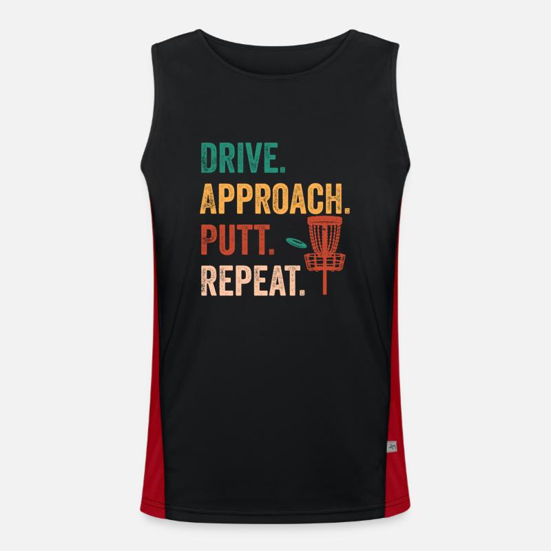 Discgolf Disc Golf Frisbee Funktionelles Kontrast-Tank Top für Männer 