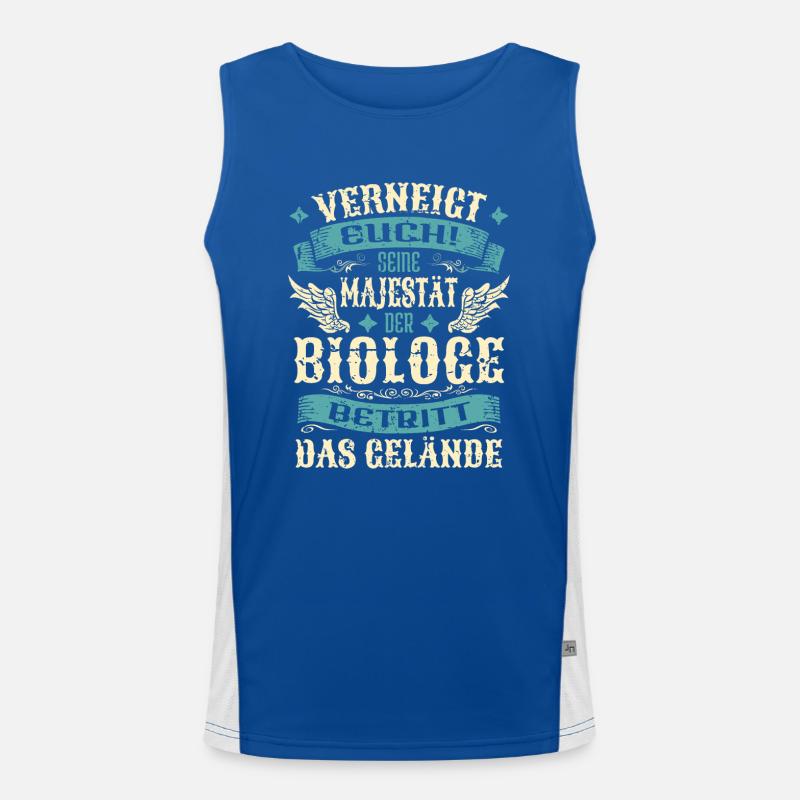 Biologe Geschenk Lustige Sprüche Funktionelles Kontrast-Tank Top für Männer 