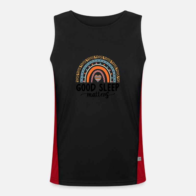 Good Sleep Matters Shift Working Nurse Support Funktionelles Kontrast-Tank Top für Männer 