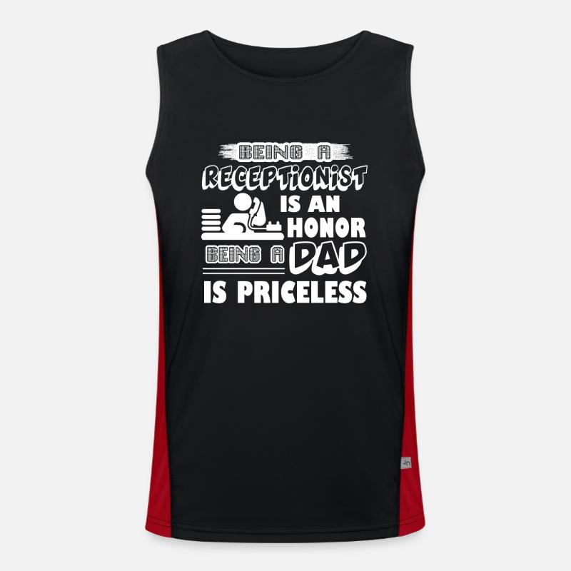 Receptionist Receptionist Dad Men's Functional Contrast Tank Top 