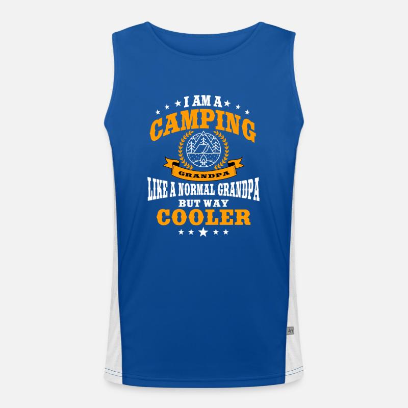 Lustiger Camping Opa Funktionelles Kontrast-Tank Top für Männer 