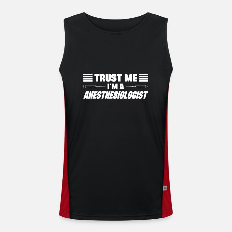 Trust Me Im A Anesthesiologist Stundent Gift Idea Funktionelles Kontrast-Tank Top für Männer 