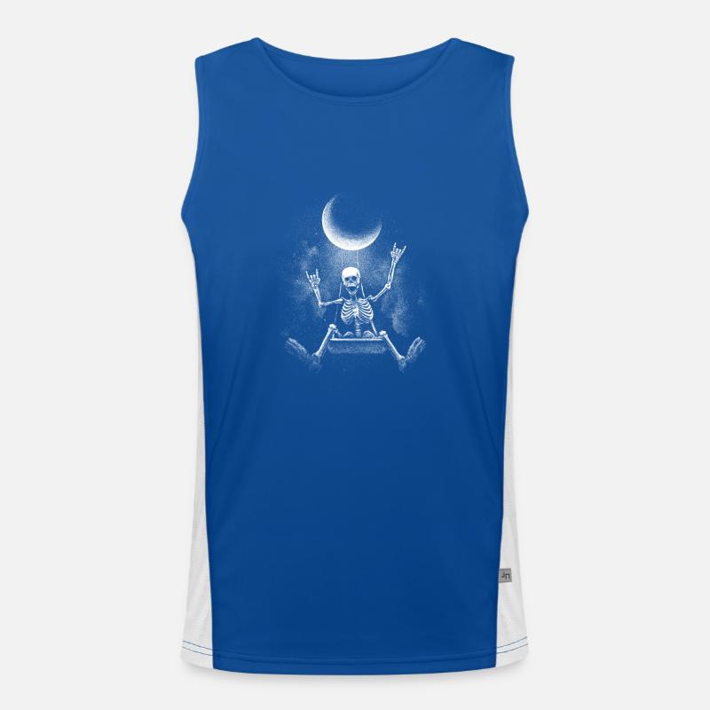 Oscillating lunar rock skeleton Men's Functional Contrast Tank Top 