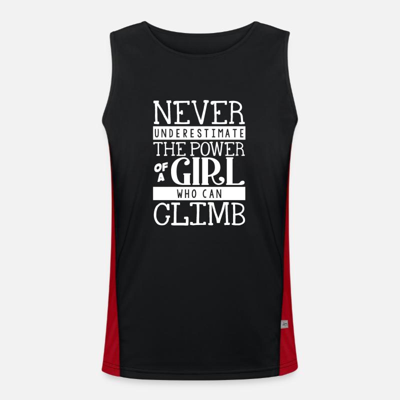 Wall climbers, wall climbers - Men's Functional Contrast Tank Top - black/red