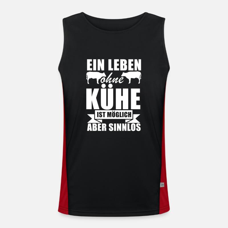 Landwirt Bauer Farmer Funktionelles Kontrast-Tank Top für Männer 