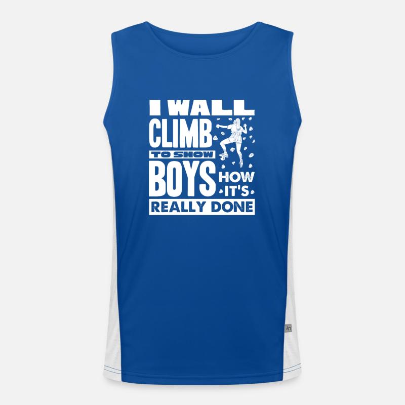 Wall climbers, wall climbers Men's Functional Contrast Tank Top 