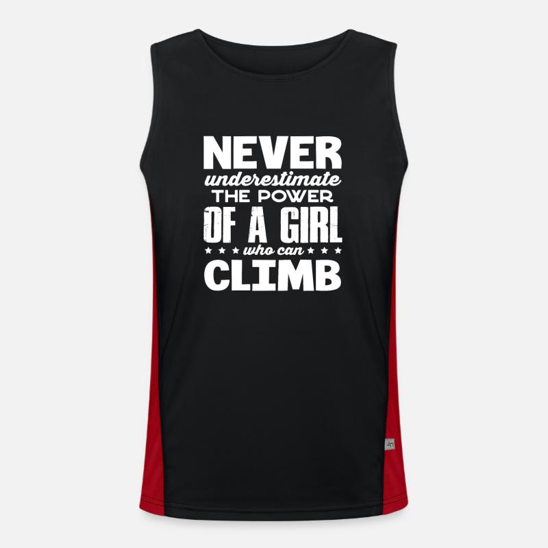 Wall climbers, wall climbers - Men's Functional Contrast Tank Top - black/red