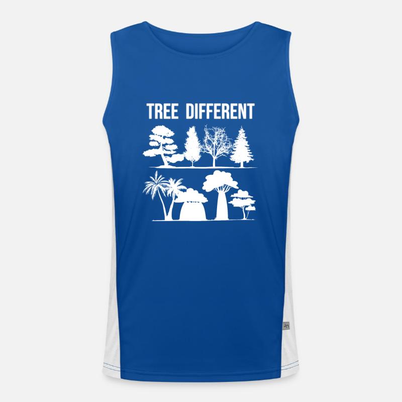 Tree Different - sei anders - sei du selbst Funktionelles Kontrast-Tank Top für Männer 