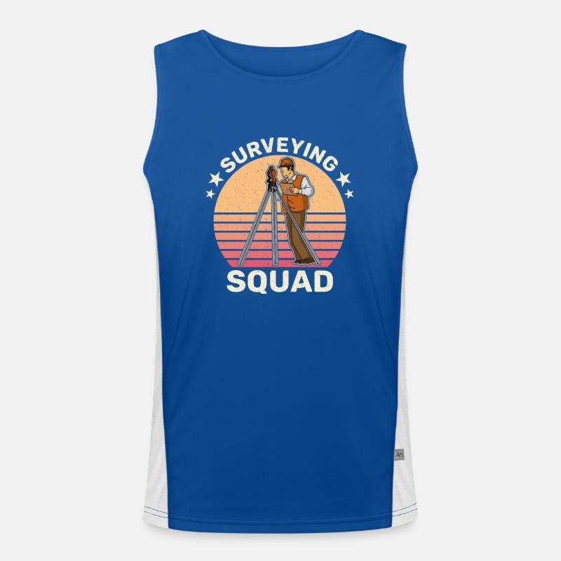 Geodesy Profession Surveyor Training Men's Functional Contrast Tank Top 