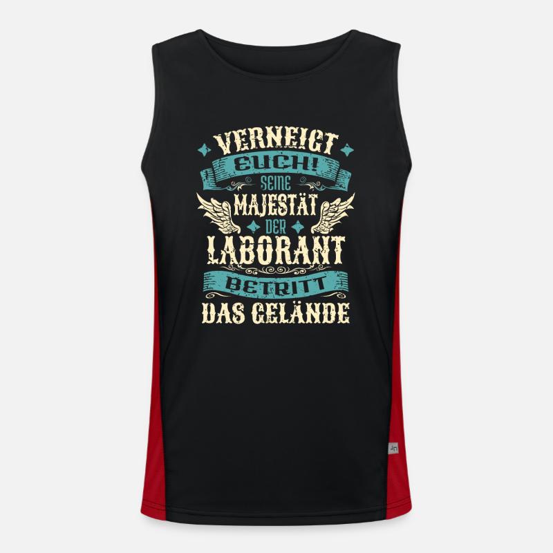 Laborant Geschenk Lustige Sprüche Funktionelles Kontrast-Tank Top für Männer 