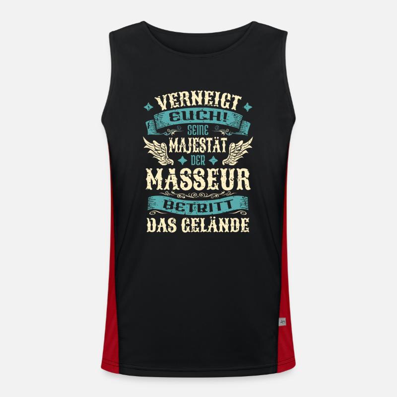 Masseur Geschenk Lustige Sprüche Funktionelles Kontrast-Tank Top für Männer 