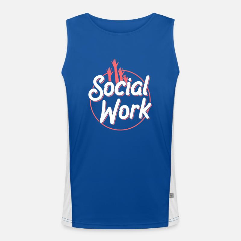Sozialarbeit Soziale Arbeit Sozialarbeiter Beruf Funktionelles Kontrast-Tank Top für Männer 