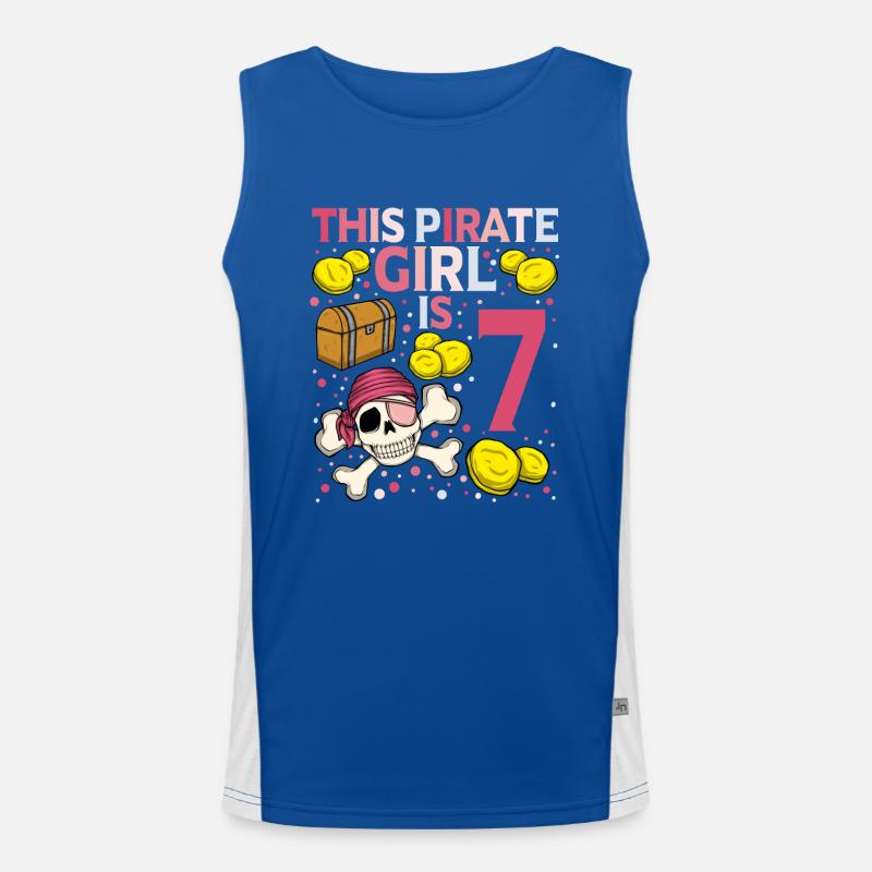 Squelette Ce pirate est le 7ème anniversaire du pirate Débardeur respirant contrasté Homme 