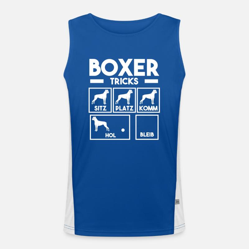 Hund Boxer Funktionelles Kontrast-Tank Top für Männer 