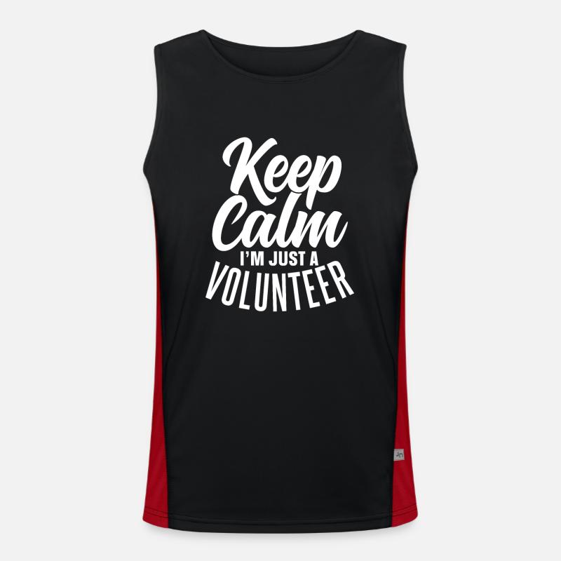 Ruhe Bewahren Ich Bin Nur Ein Freiwilliger Beruf Funktionelles Kontrast-Tank Top für Männer 