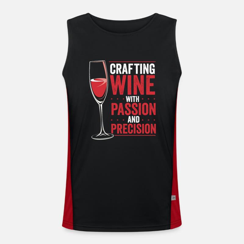 Making wine with passion Men's Functional Contrast Tank Top 