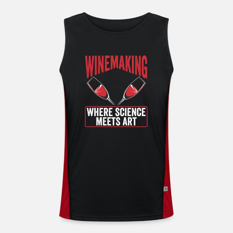 Winemaking, where science Men's Functional Contrast Tank Top 
