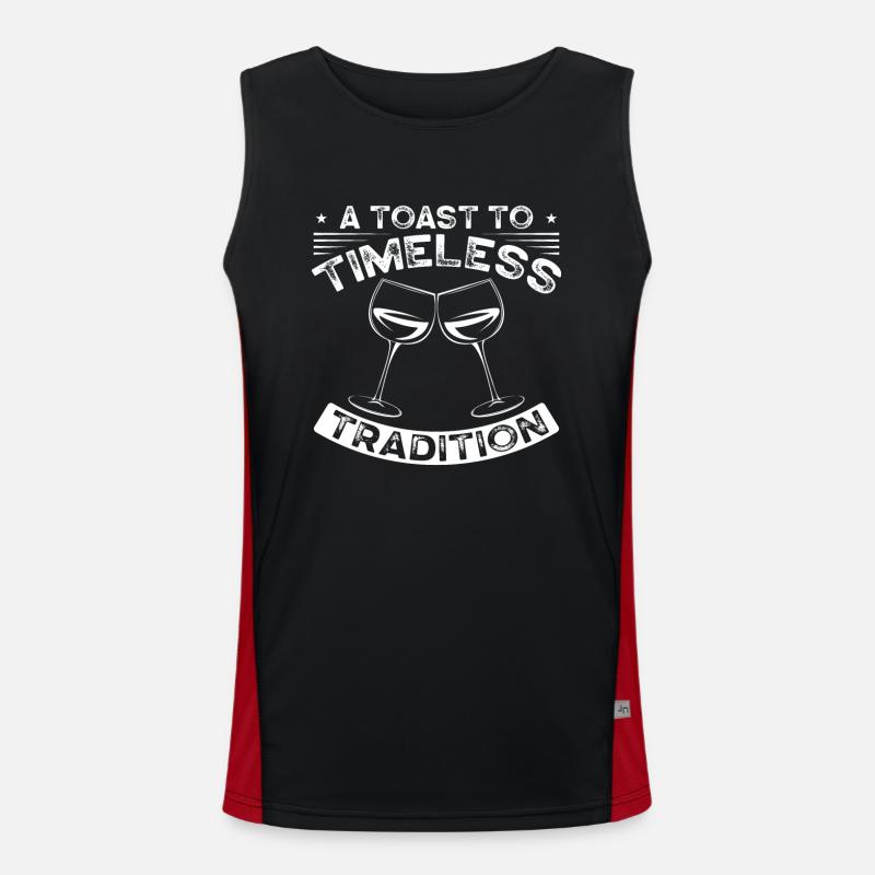 Ein Toast Auf Zeitlose Tradition Funktionelles Kontrast-Tank Top für Männer 