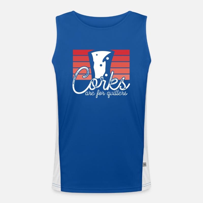 Corks are for dropouts Men's Functional Contrast Tank Top 