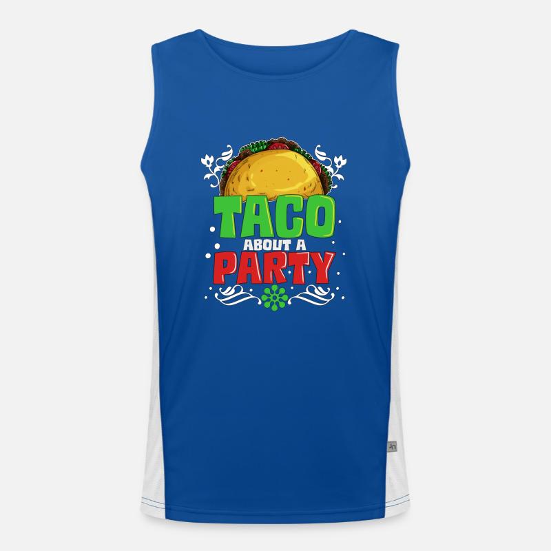 Taco à propos d’une fête Mexique Amants mangeant des tacos Débardeur respirant contrasté Homme 