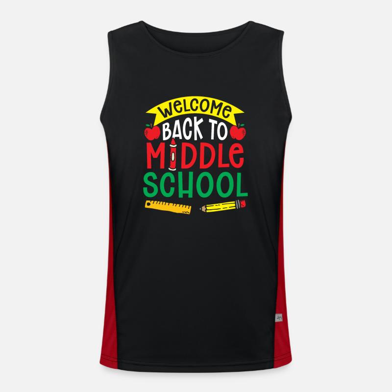 Welcome Back to Middle School Back to School Men's Functional Contrast Tank Top 