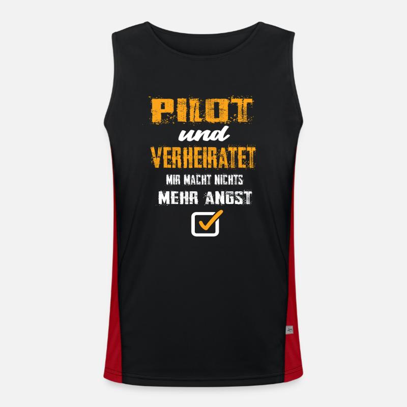 Pilot Funktionelles Kontrast-Tank Top für Männer 