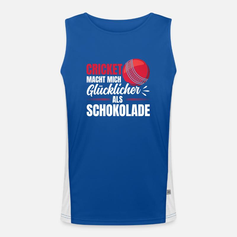 Cricket Macht Mich Glücklicher Als Funktionelles Kontrast-Tank Top für Männer 