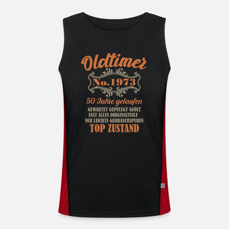 50 Geburtstag Oldtimer 1973 Funktionelles Kontrast-Tank Top für Männer 