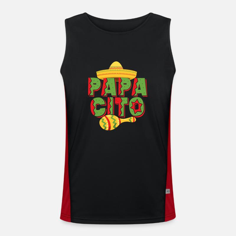 Papacito Cinco De Mayo Party Funktionelles Kontrast-Tank Top für Männer 
