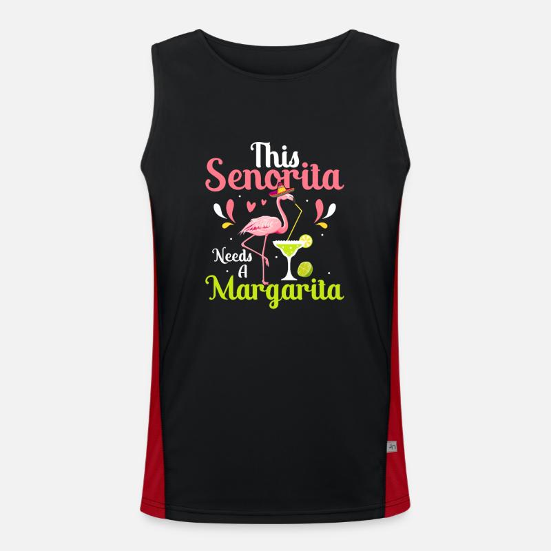 This Senorita Needs A Margarita Cinco De Mayo Part Funktionelles Kontrast-Tank Top für Männer 