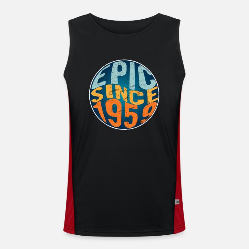 Episch Seit 1959 Funktionelles Kontrast-Tank Top für Männer 