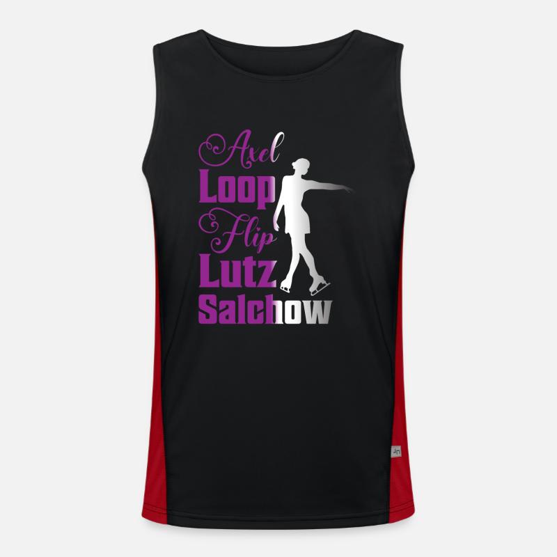 Axel Loop Flip Lutz Salchow Ice Skating Figure Funktionelles Kontrast-Tank Top für Männer 