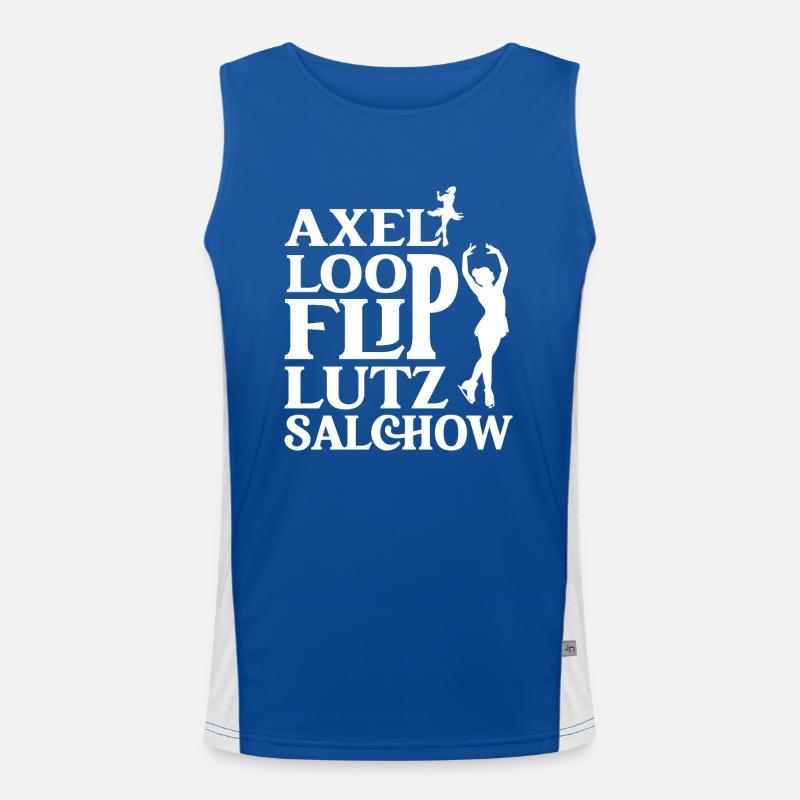 Axel Loop Flip Lutz Salchow Figure Ice Skating Funktionelles Kontrast-Tank Top für Männer 