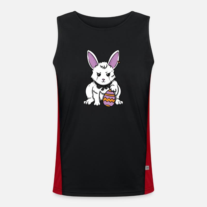 Gothic Rabbit Gothic Rabbit Gothic Easter Emo Goth Men's Functional Contrast Tank Top 