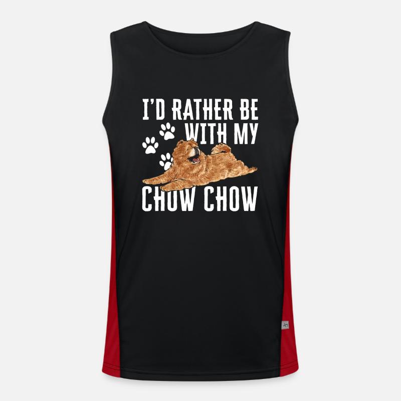 Chow Chow Hund Funktionelles Kontrast-Tank Top für Männer 
