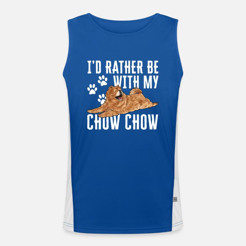 Chow Chow Hund Funktionelles Kontrast-Tank Top für Männer 