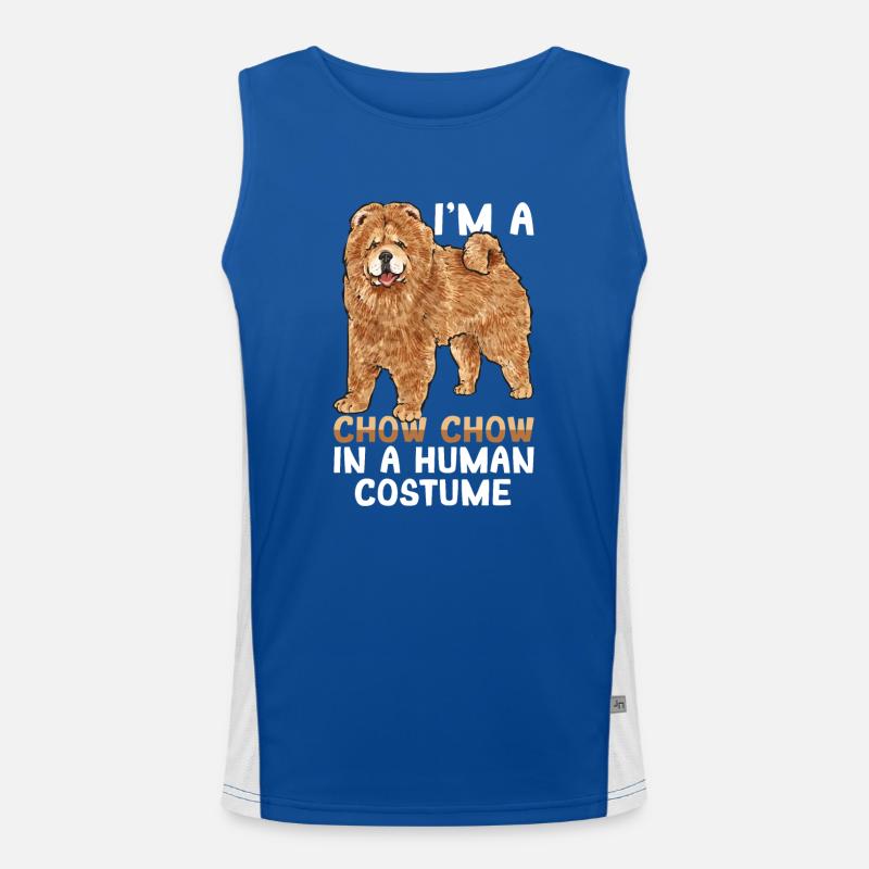 Chow Chow Hund Funktionelles Kontrast-Tank Top für Männer 