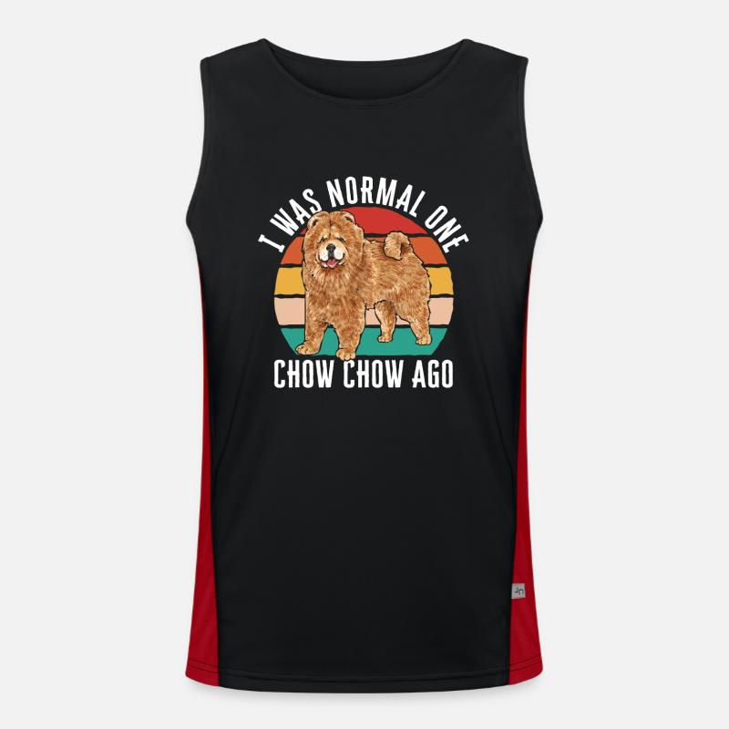 Chow Chow Hund Funktionelles Kontrast-Tank Top für Männer 
