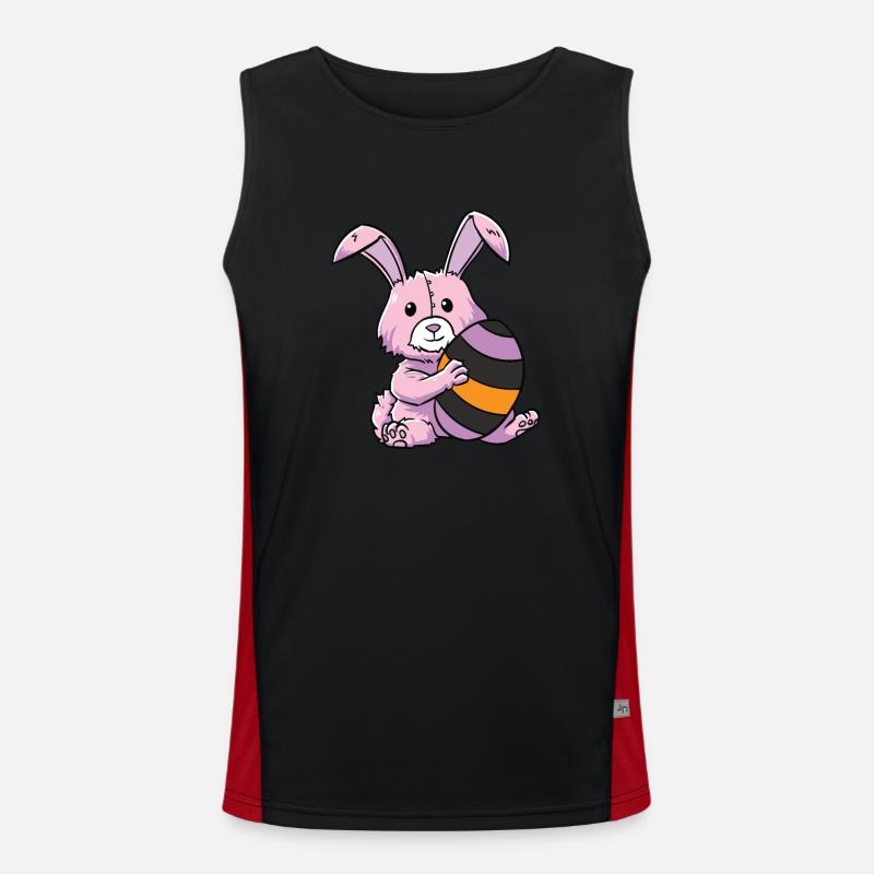 Gothic Rabbit Gothic Hase Gothic Ostern Emo Goth Funktionelles Kontrast-Tank Top für Männer 