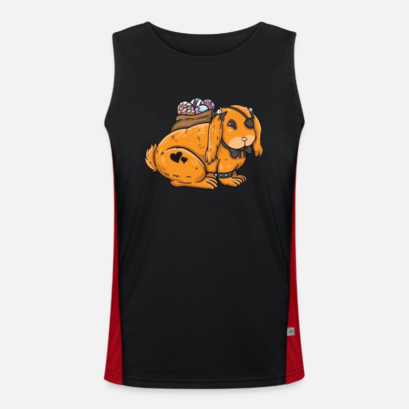 Gothic Rabbit Gothic Rabbit Gothic Easter Emo Goth Men's Functional Contrast Tank Top 