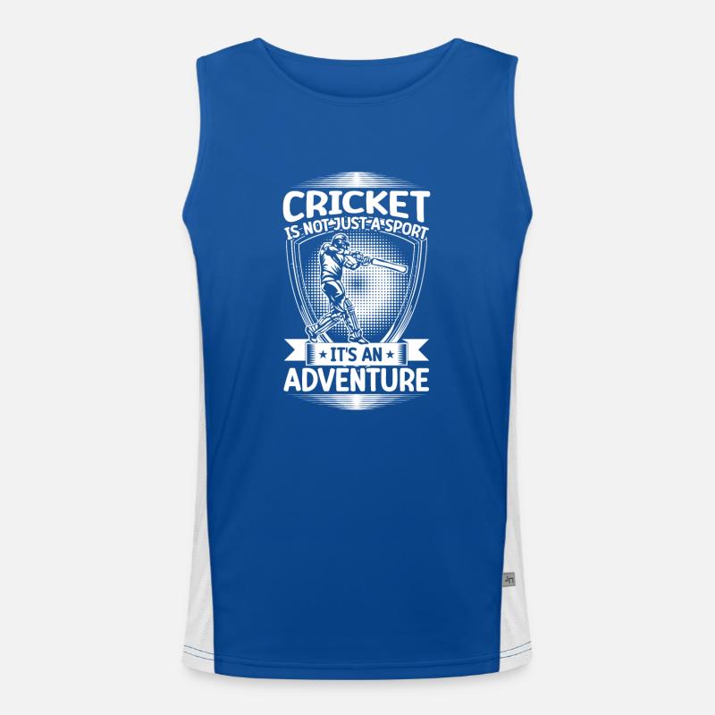 Cricket Ist Ein Abenteuer Funktionelles Kontrast-Tank Top für Männer 