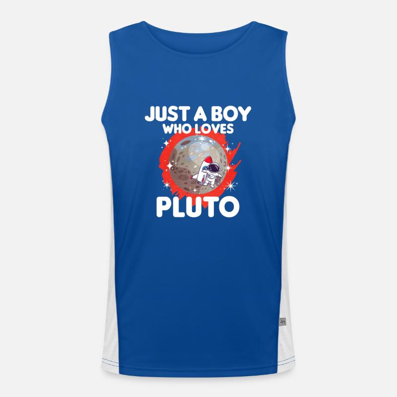 Pluto Planet Geschenk Funktionelles Kontrast-Tank Top für Männer 