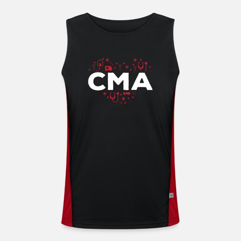 Medical Assistant Design CMA Funktionelles Kontrast-Tank Top für Männer 